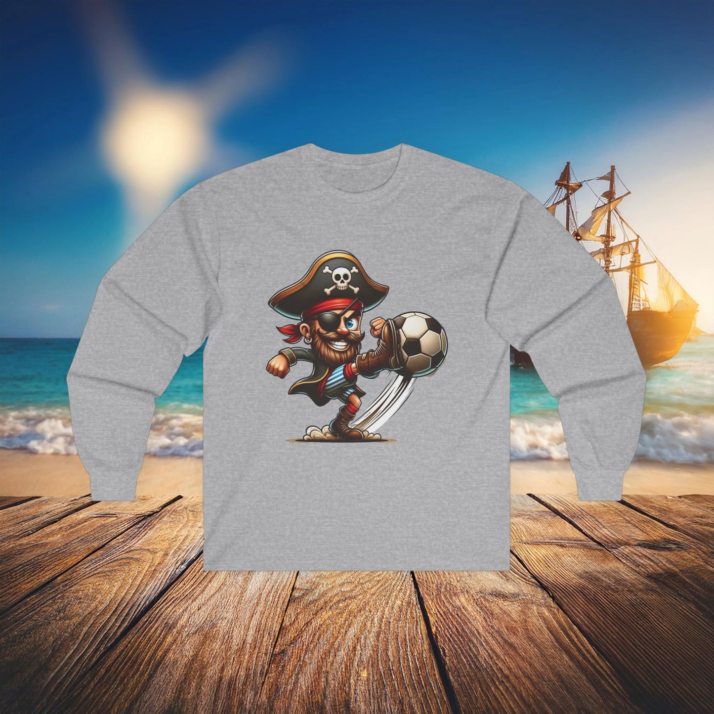 St Pauli Pirate Soccer Long Sleeve Tee