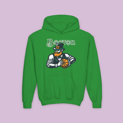 Boston Basketball Design Youth Hoodie