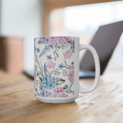Floral Watercolor Ceramic Mug (11oz/15oz)