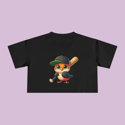 Baltimore Baseball Little Oriole Women's Crop Tee