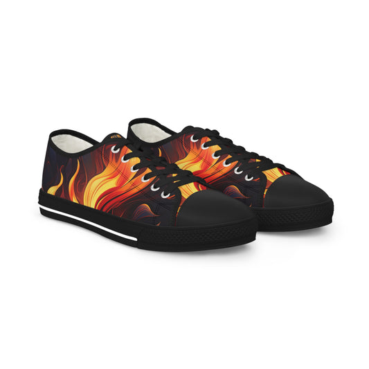 Flames Men's Low Top Sneakers