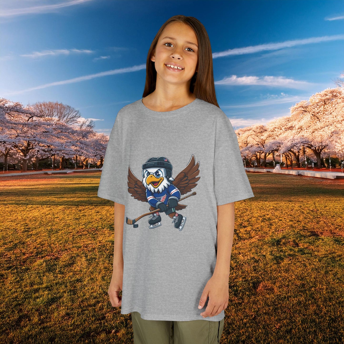 Washington Hockey Little Caps Kids Tee