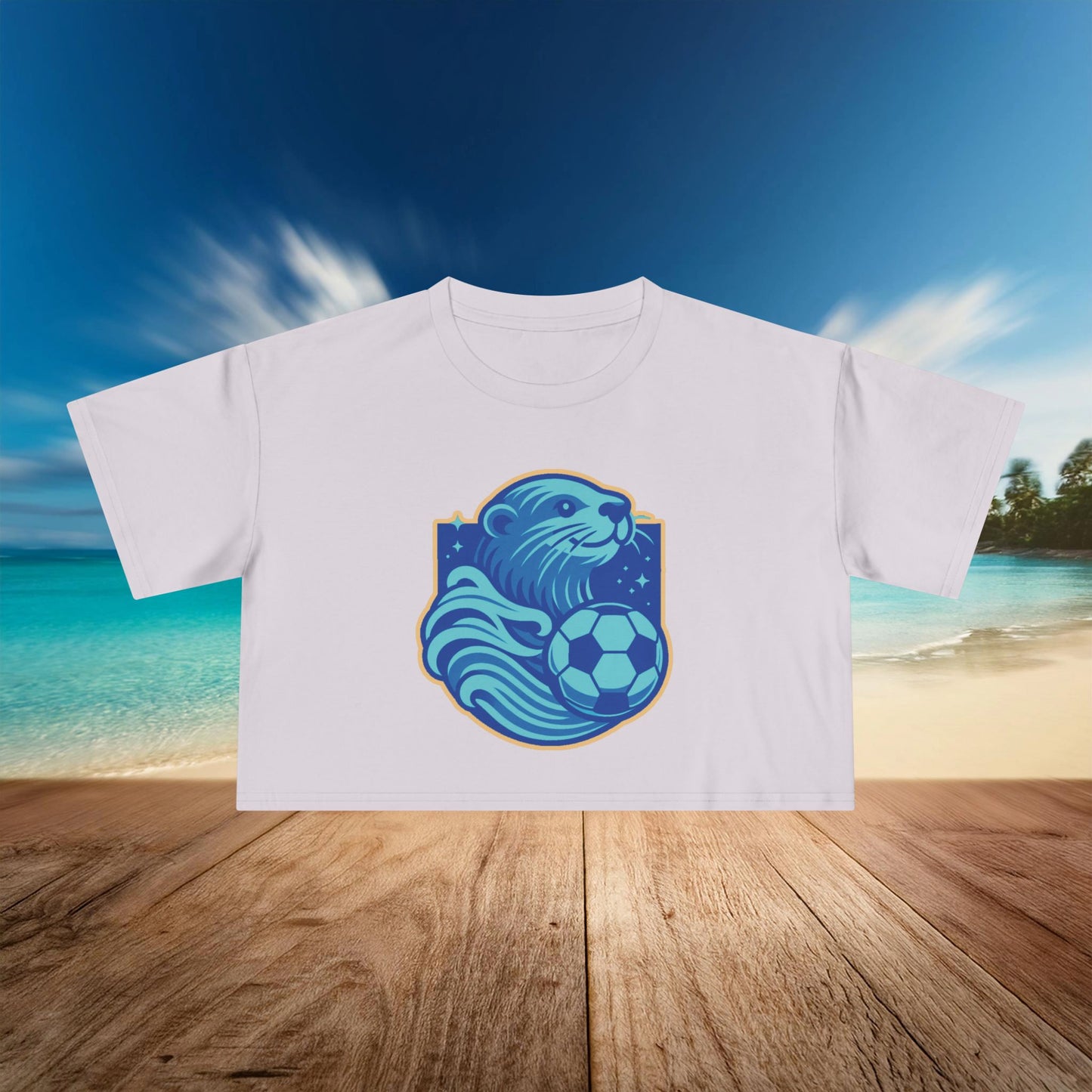 Sea Otter Soccer Logo Women's Crop Tee