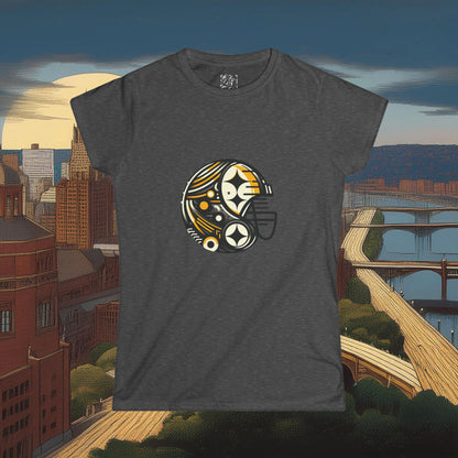 Pittsburgh Football Crest Women's Softstyle Tee