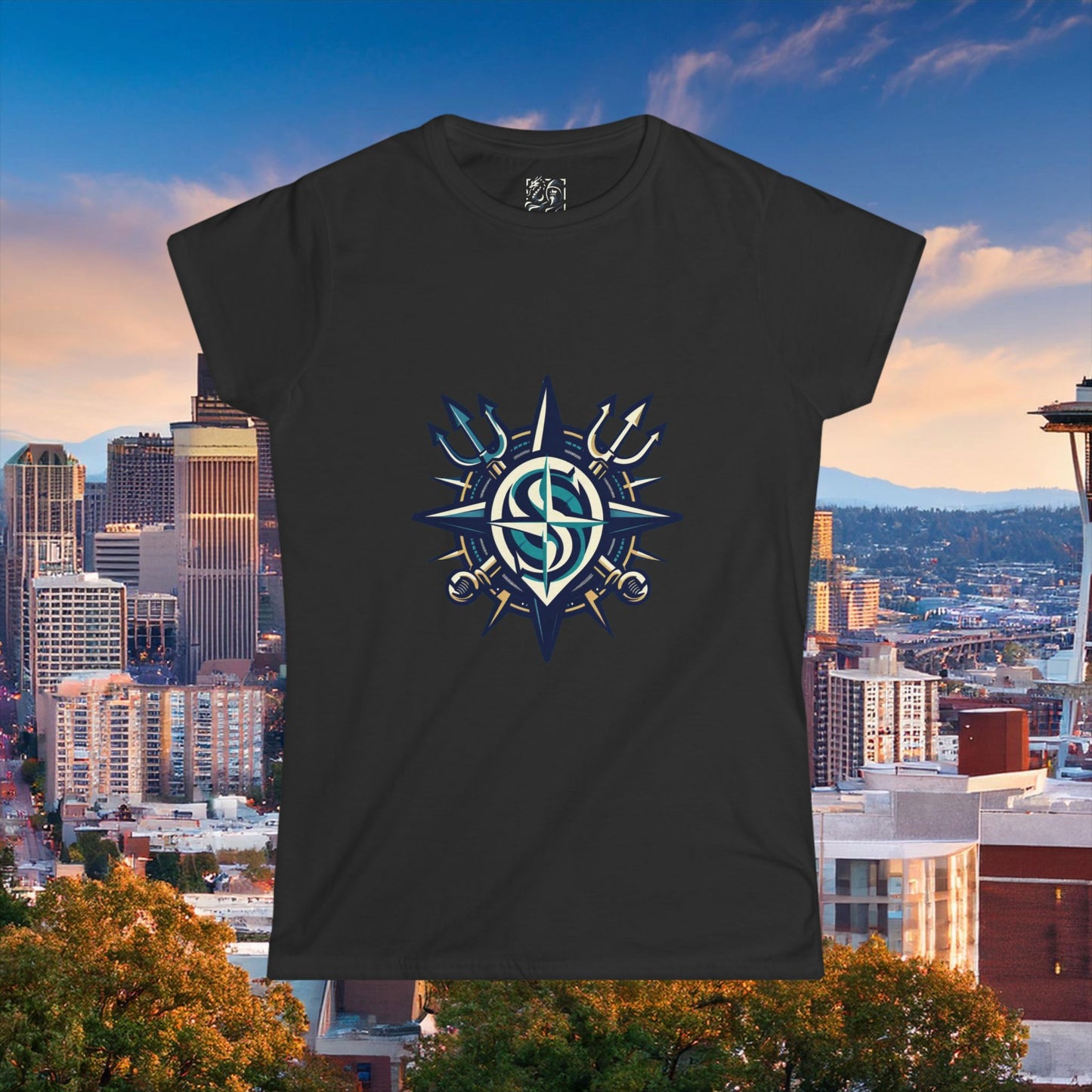 Seattle Baseball Crest Women's Softstyle Tee