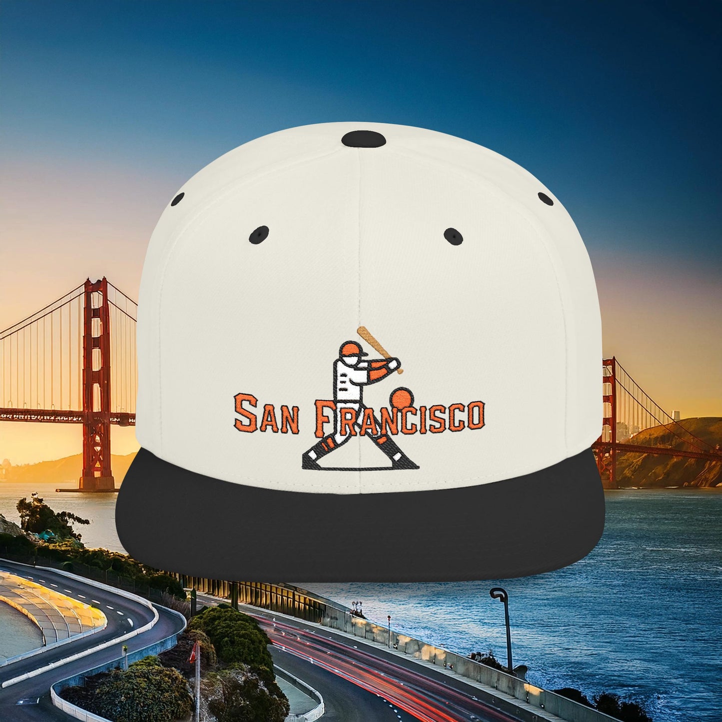 San Francisco Baseball Player Flat Bill Snapback