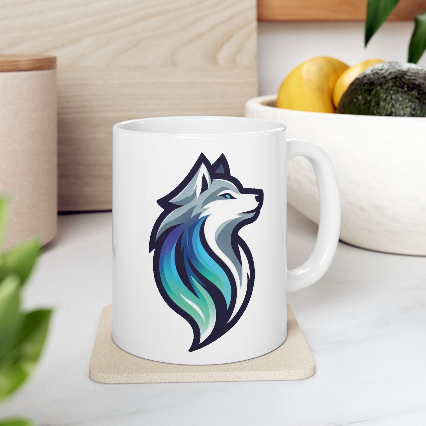 Timber Wolf Ceramic Mug (11oz/15oz)