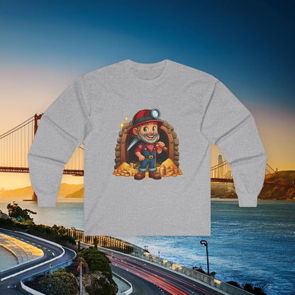 San Francisco Football Cartoon Miner Long Sleeve Tee