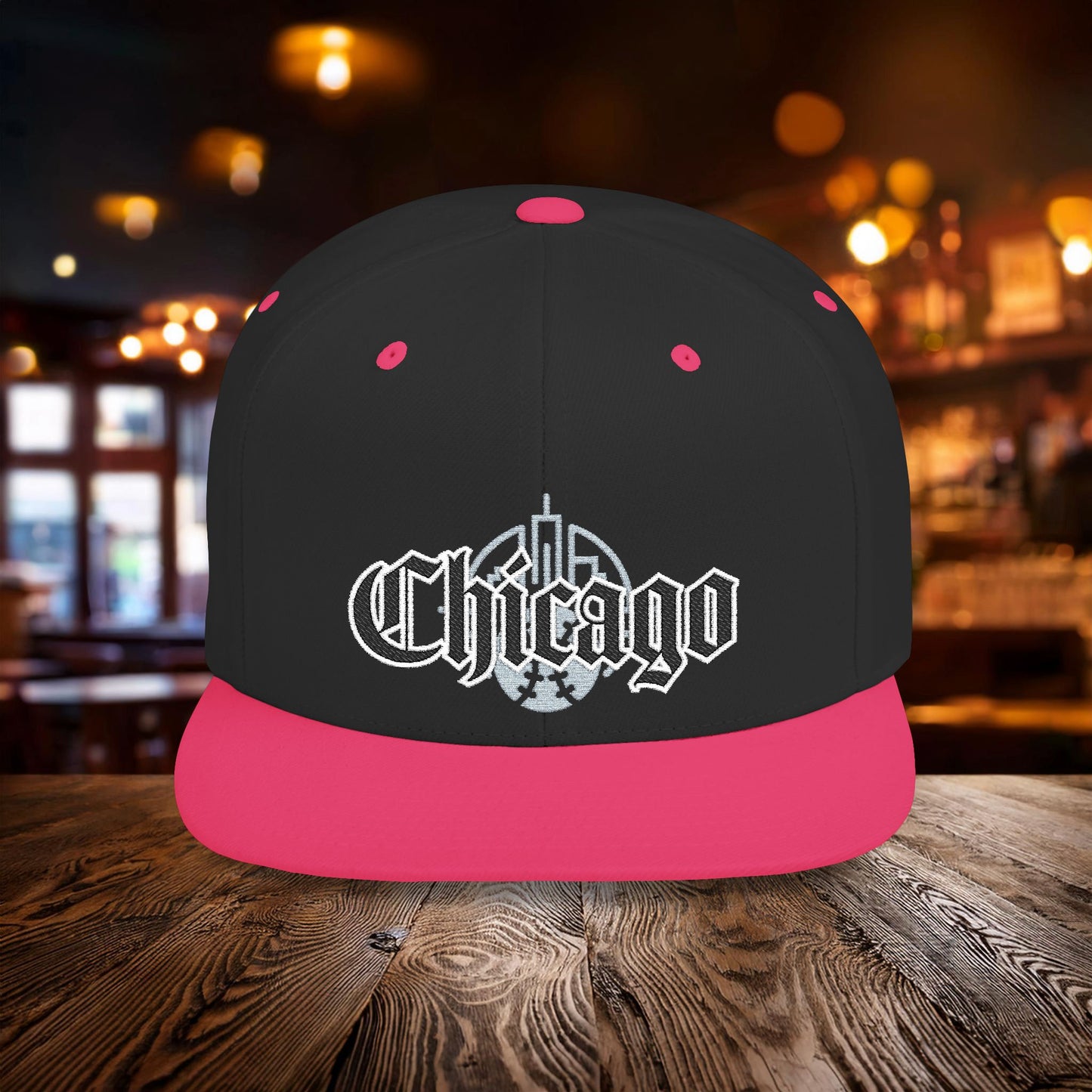 Chicago Baseball Logo Flat Bill Snapback