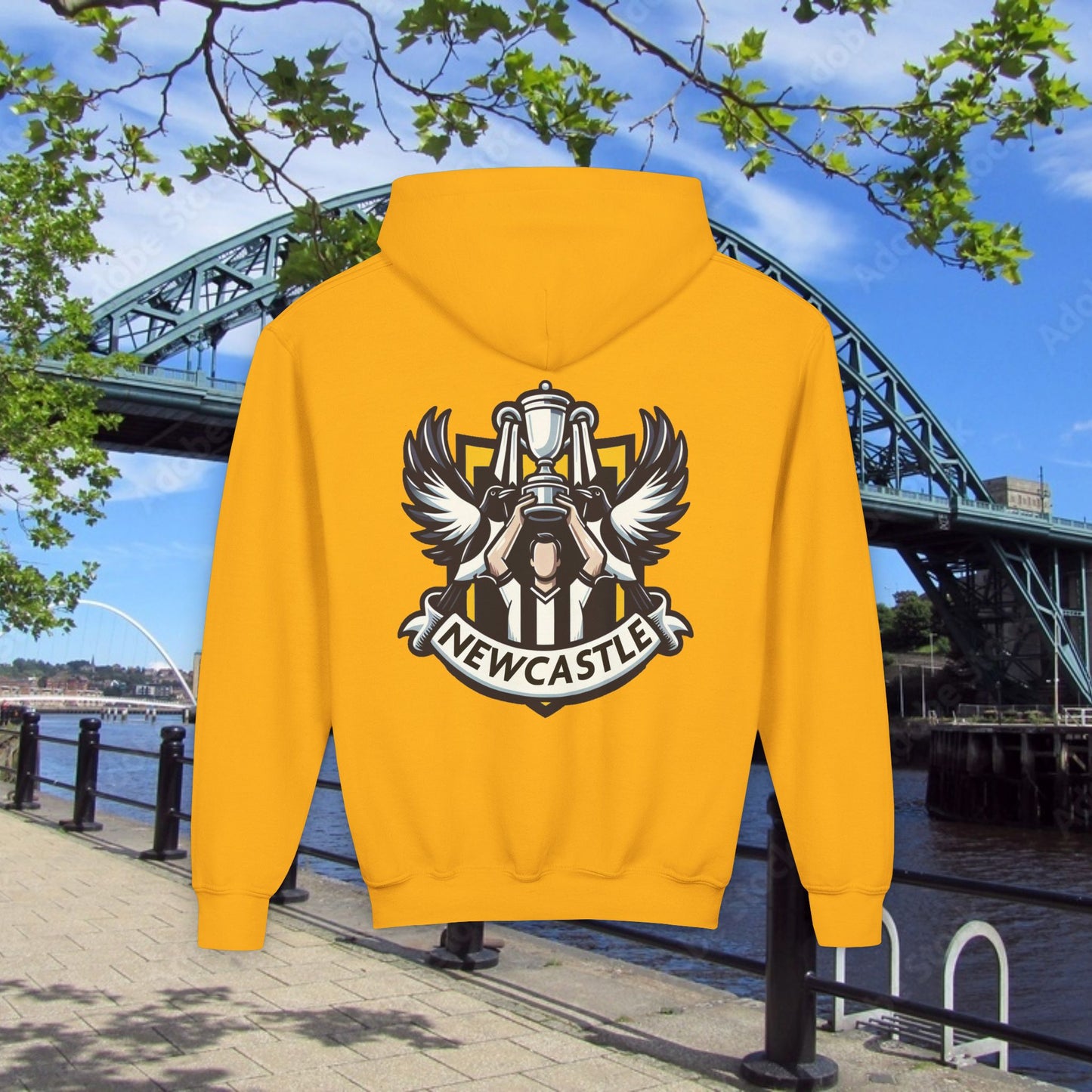 Newcastle Cup Champions Crest Youth Hoodie