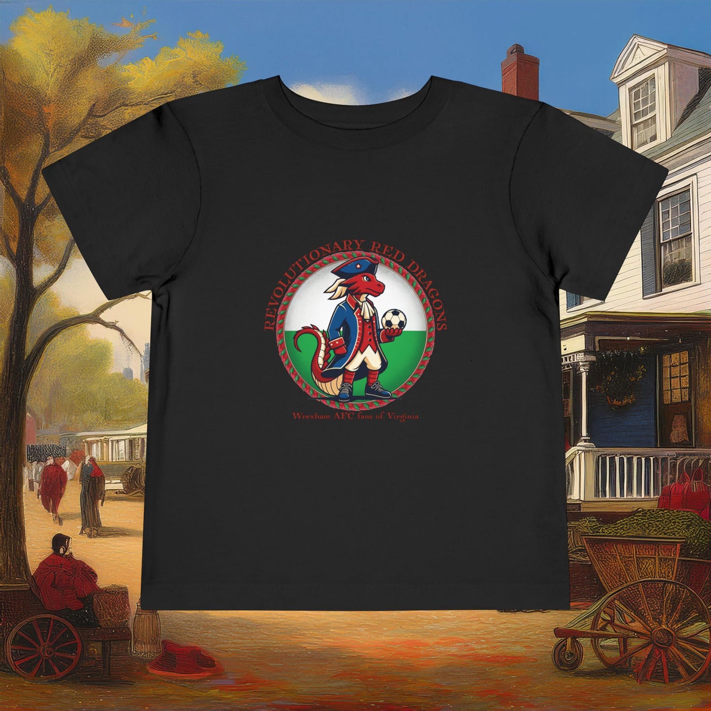 Little Revolutionary Red Dragons Toddler Tee