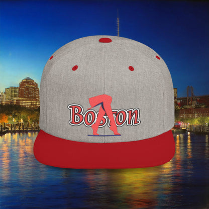 Boston Baseball Leggings Flat Bill Snapback
