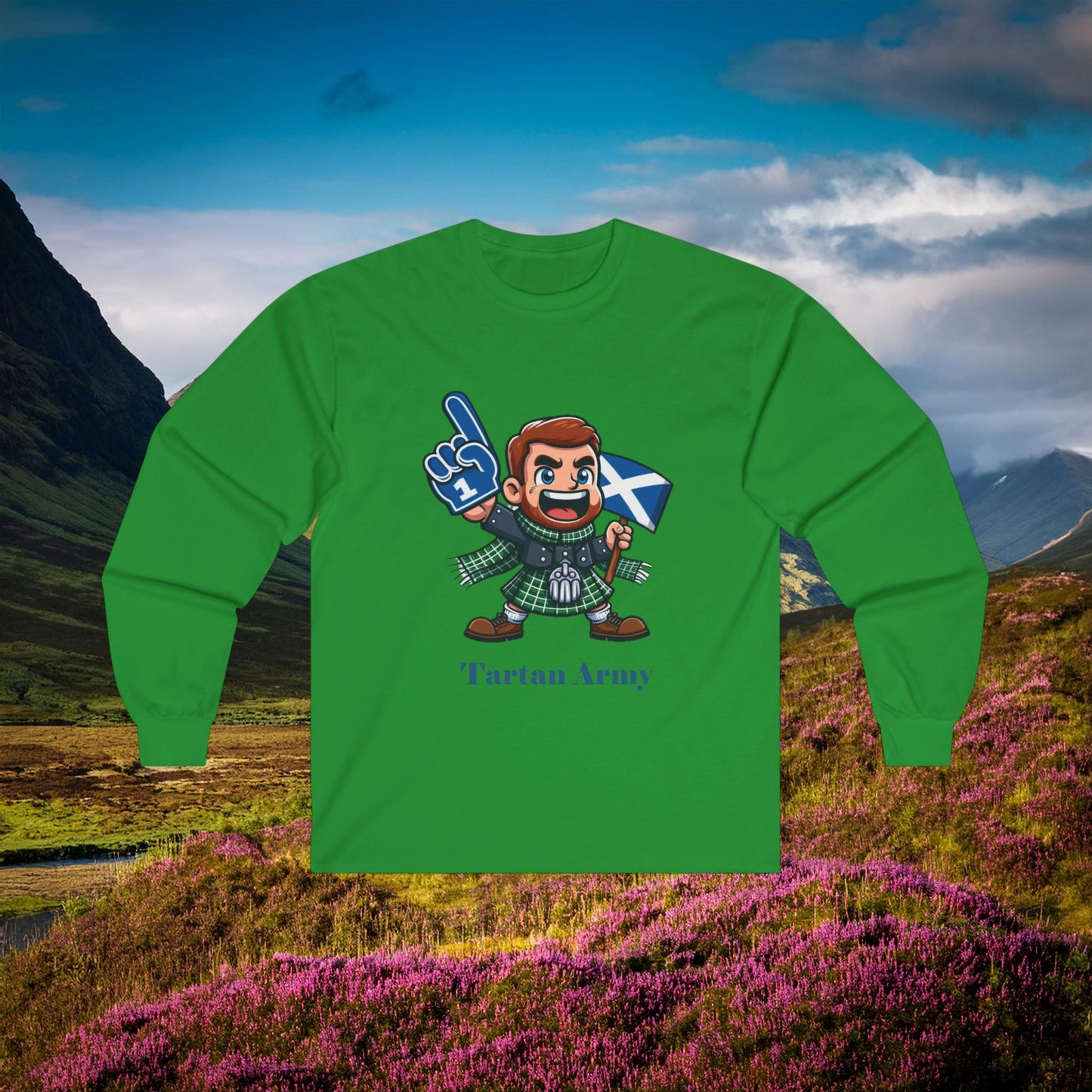 Scotland Tartan Army Long Sleeve Tee
