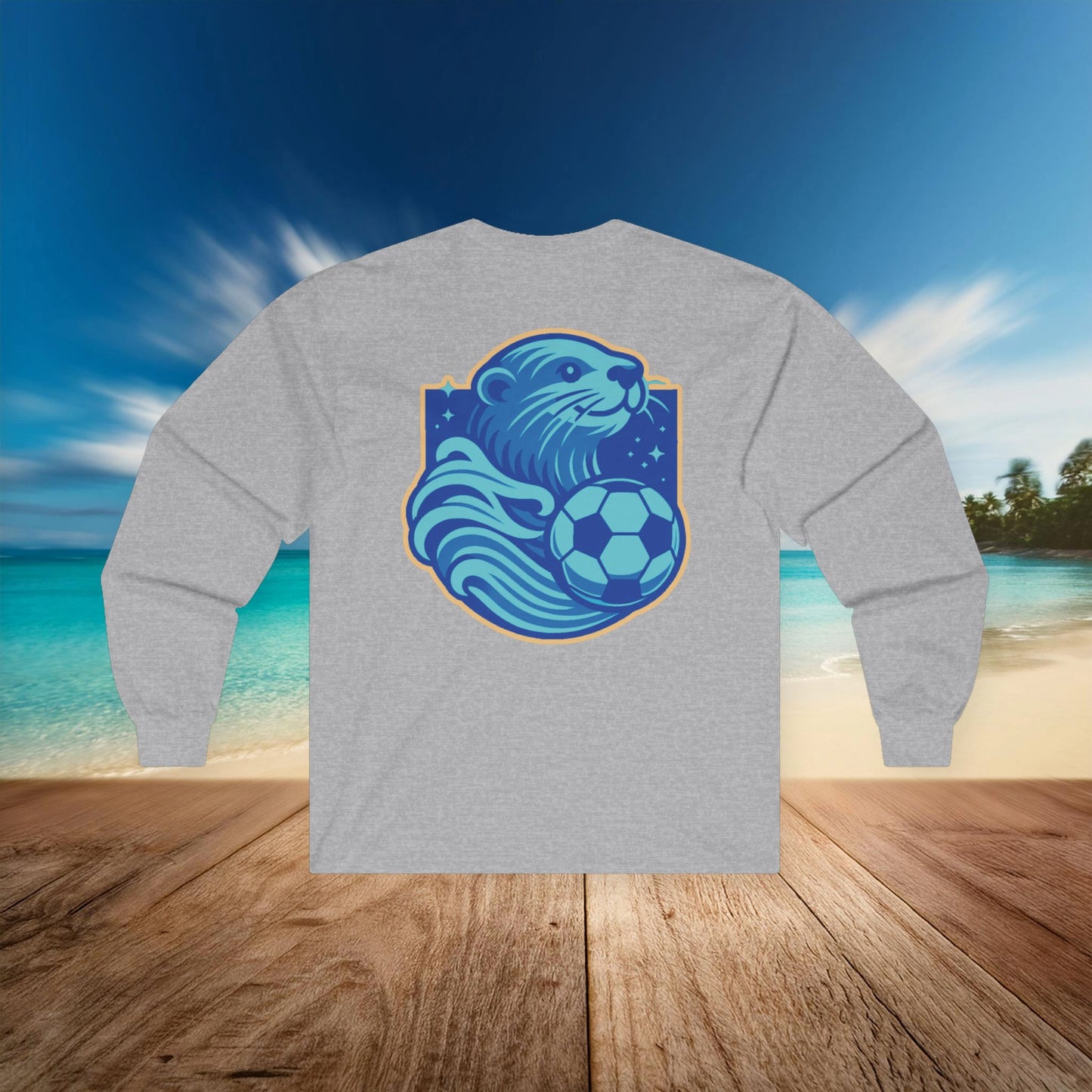 Sea Otter Soccer Logo Long Sleeve Tee
