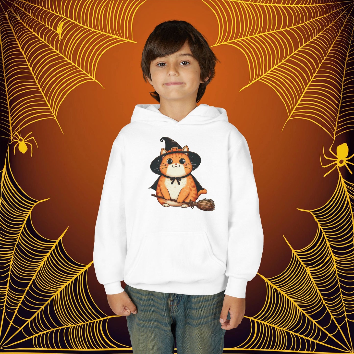 Trick or Treat Cat Youth Hoodie