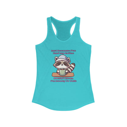 Raccoon Coffee Women's Racerback Tank