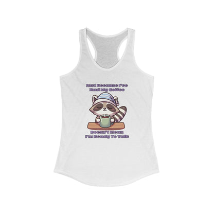 Raccoon Coffee Women's Racerback Tank