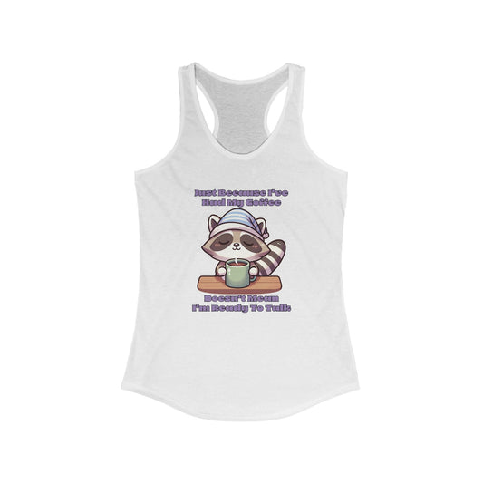 Raccoon Coffee Women's Racerback Tank