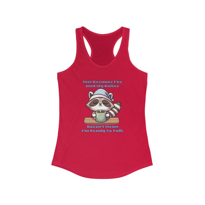 Raccoon Coffee Women's Racerback Tank