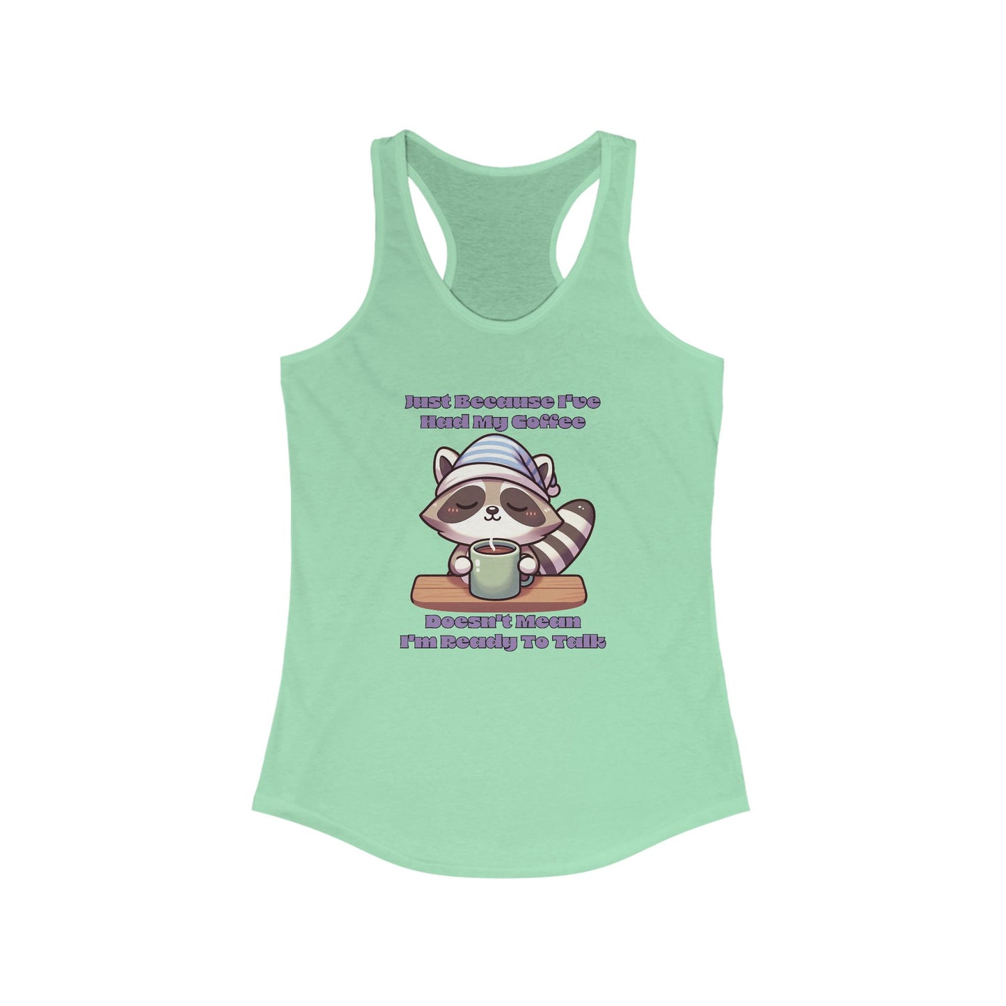 Raccoon Coffee Women's Racerback Tank