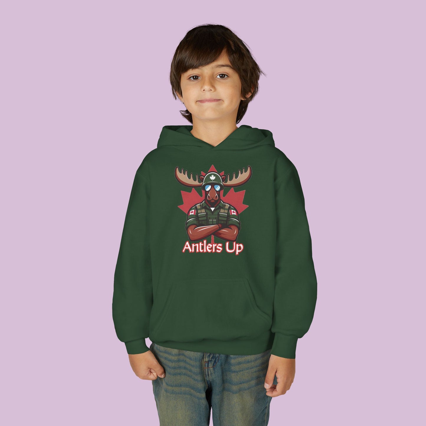 Canadian Moose "Antlers Up" Youth Hoodie