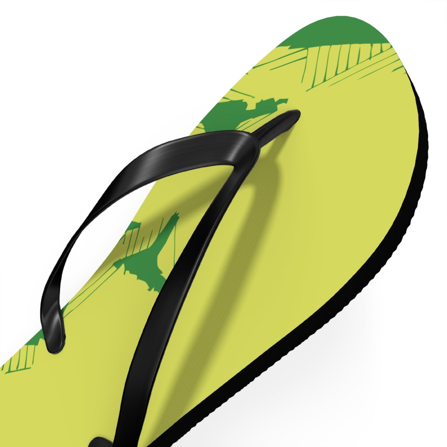 Electric Green and Gold Newcastle Flip Flops
