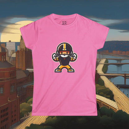 Mini Pittsburgh Football Player Women's Softstyle Tee