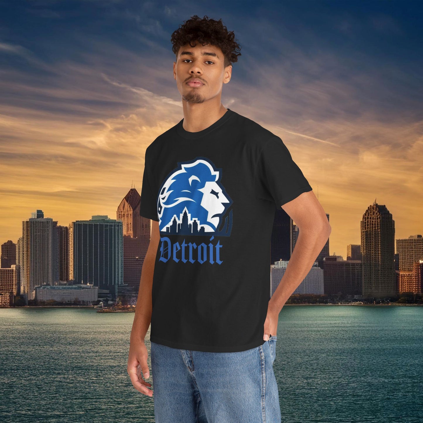 Detroit Football Skyline Tee