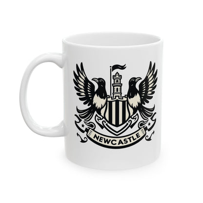 Newcastle United B&W Crest Ceramic Mugs (11oz\15oz)