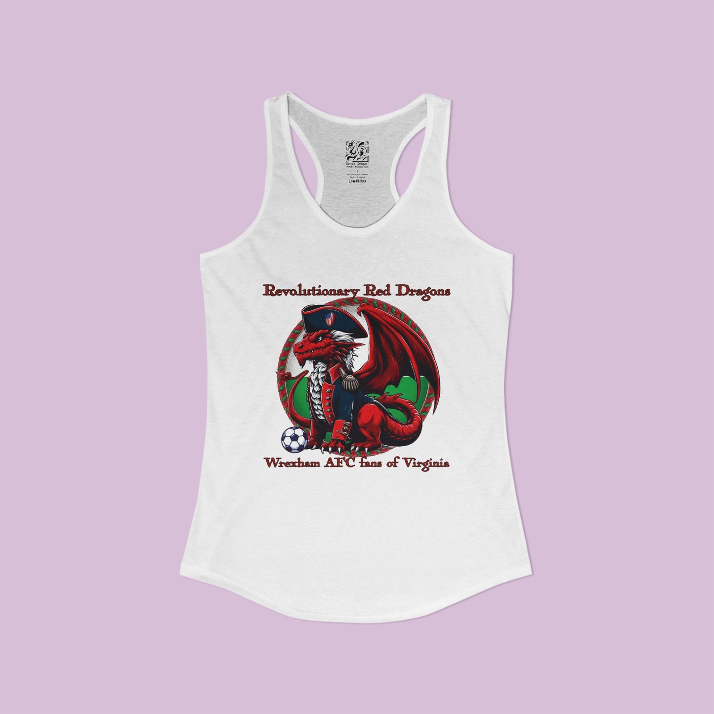 Revolutionary Red Dragons Logo Women's Racerback Tank