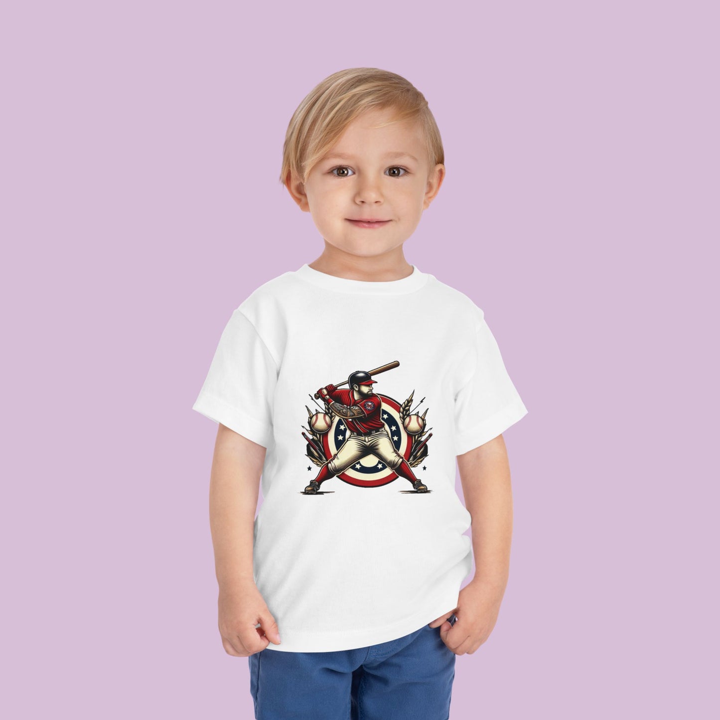 Washington Baseball At Bat Toddler Tee