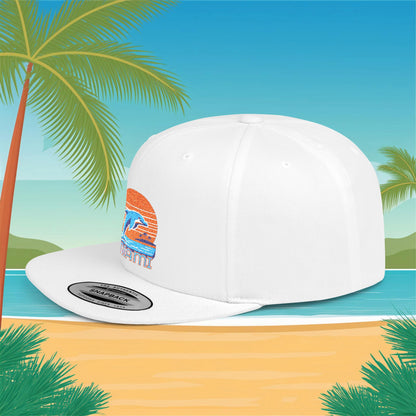 Miami Football Design Flat Bill Snapback