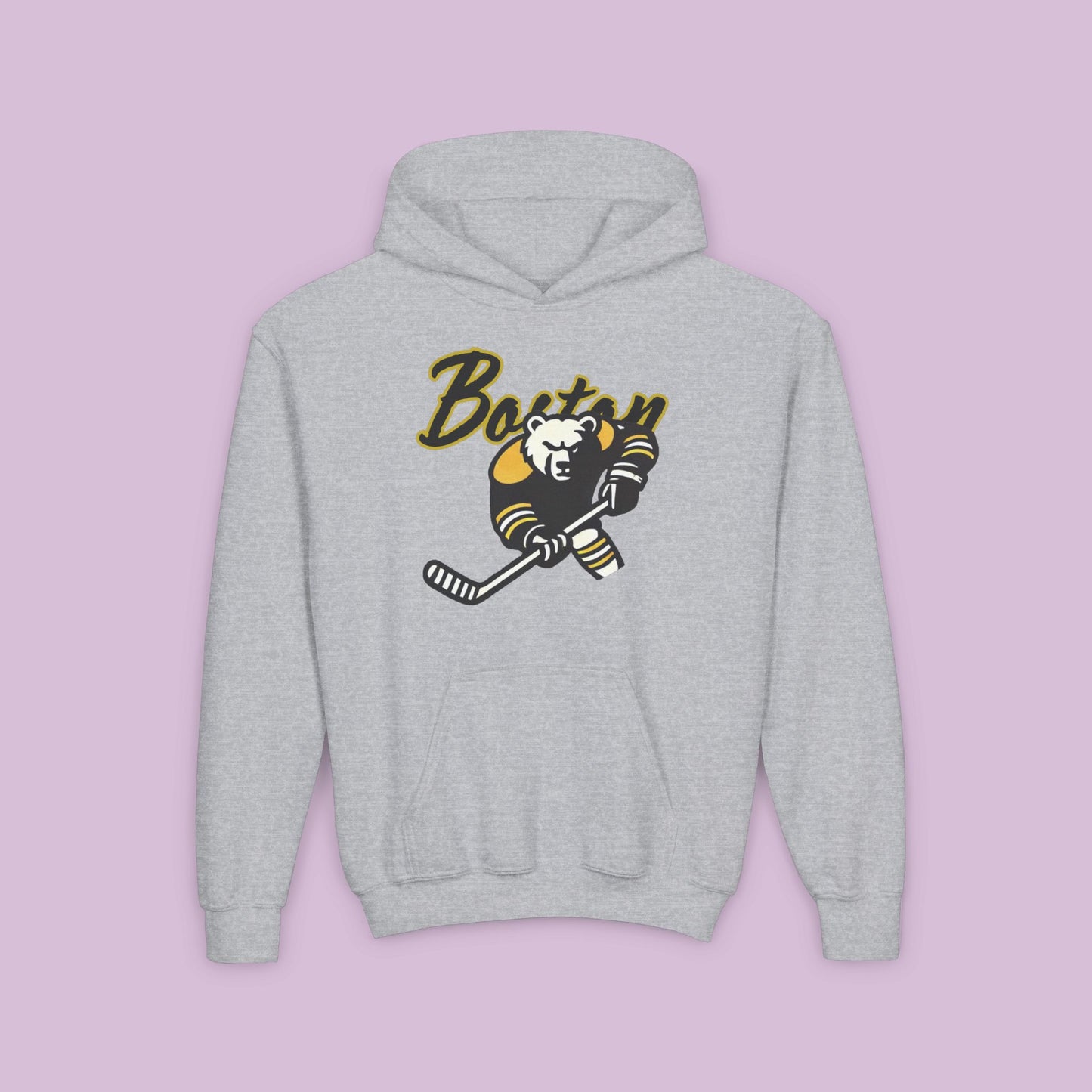 Boston Hockey Bear Youth Hoodie
