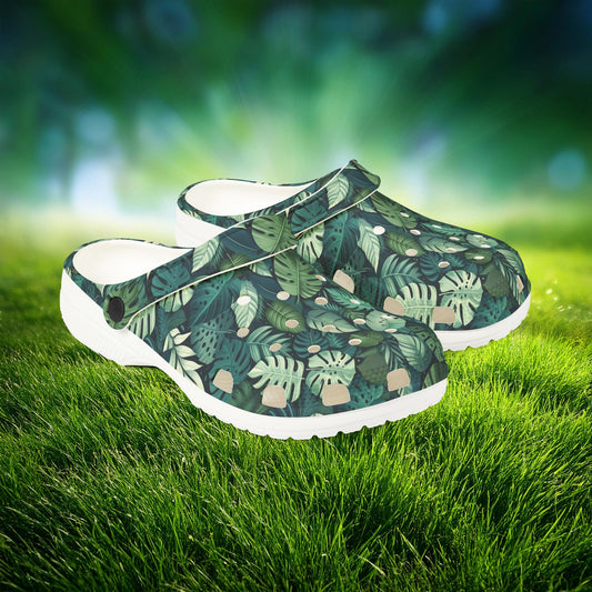 Jungle Pattern Foam Clogs