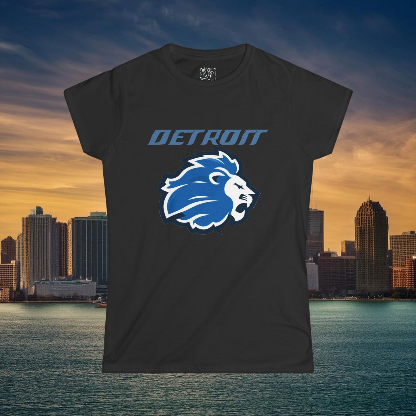 Detroit Football Logo Women's Softstyle Tee