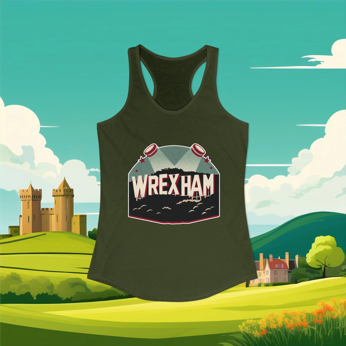 Wrexham Hollywood Sign Women's Racerback Tank