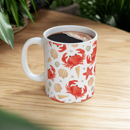 Coastal Crab Ceramic Mug (11oz/15oz)