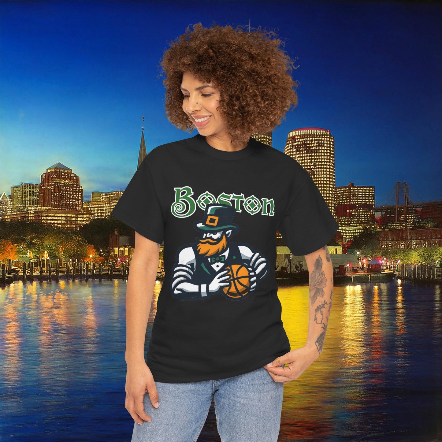 Boston Basketball Design Tee