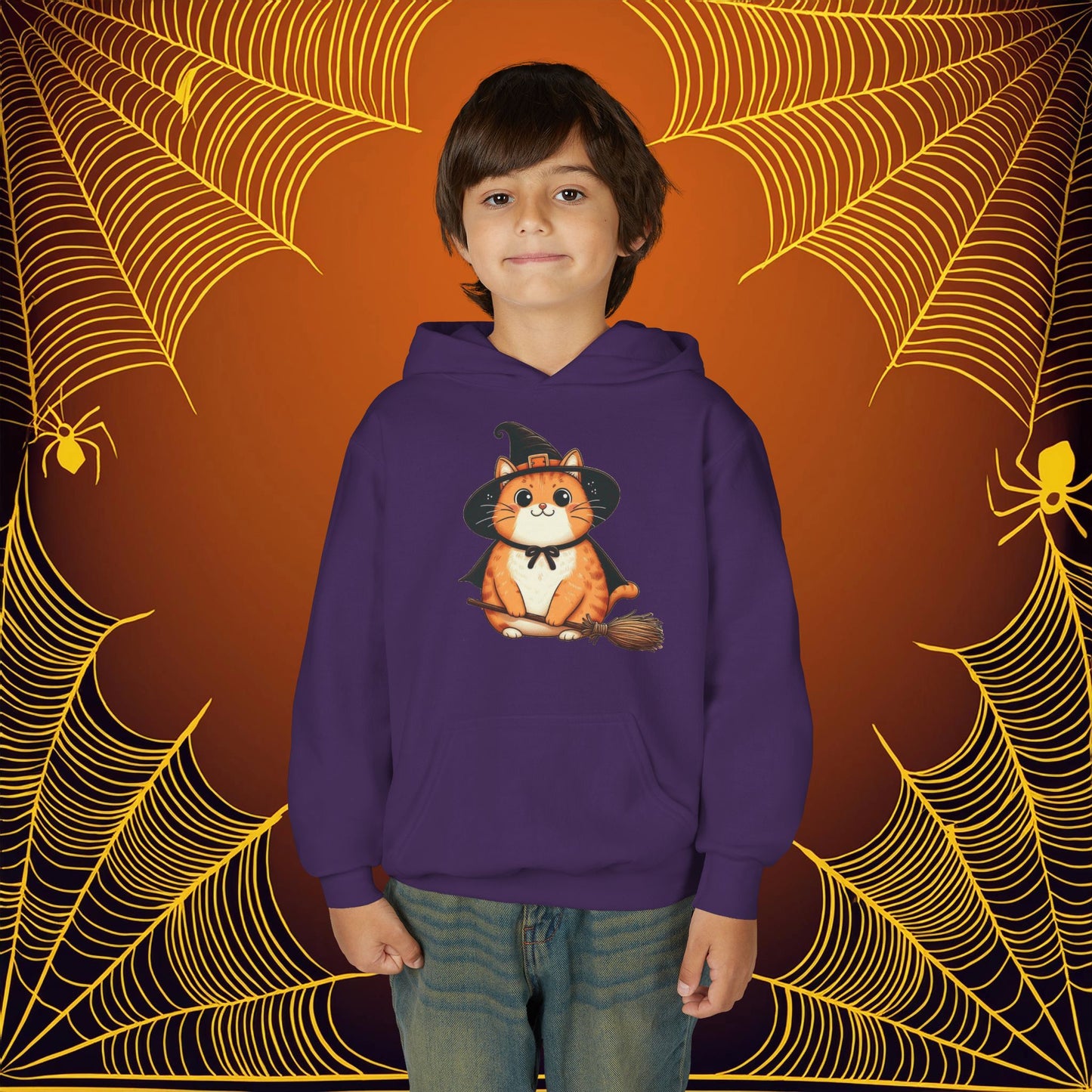 Trick or Treat Cat Youth Hoodie