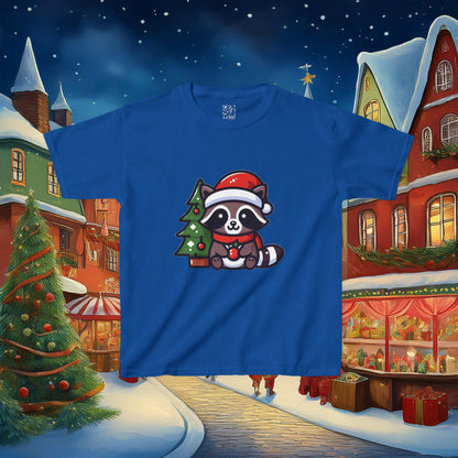 Christmas Raccoon Kids Tee