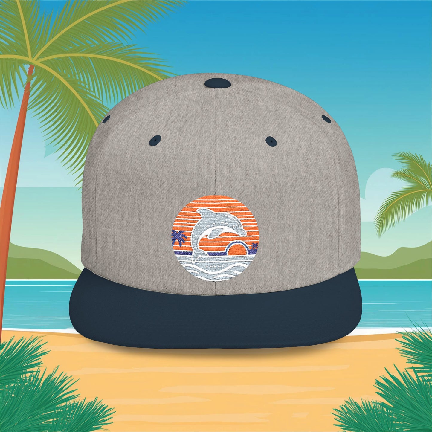 Miami Logo Flat Bill Snapback