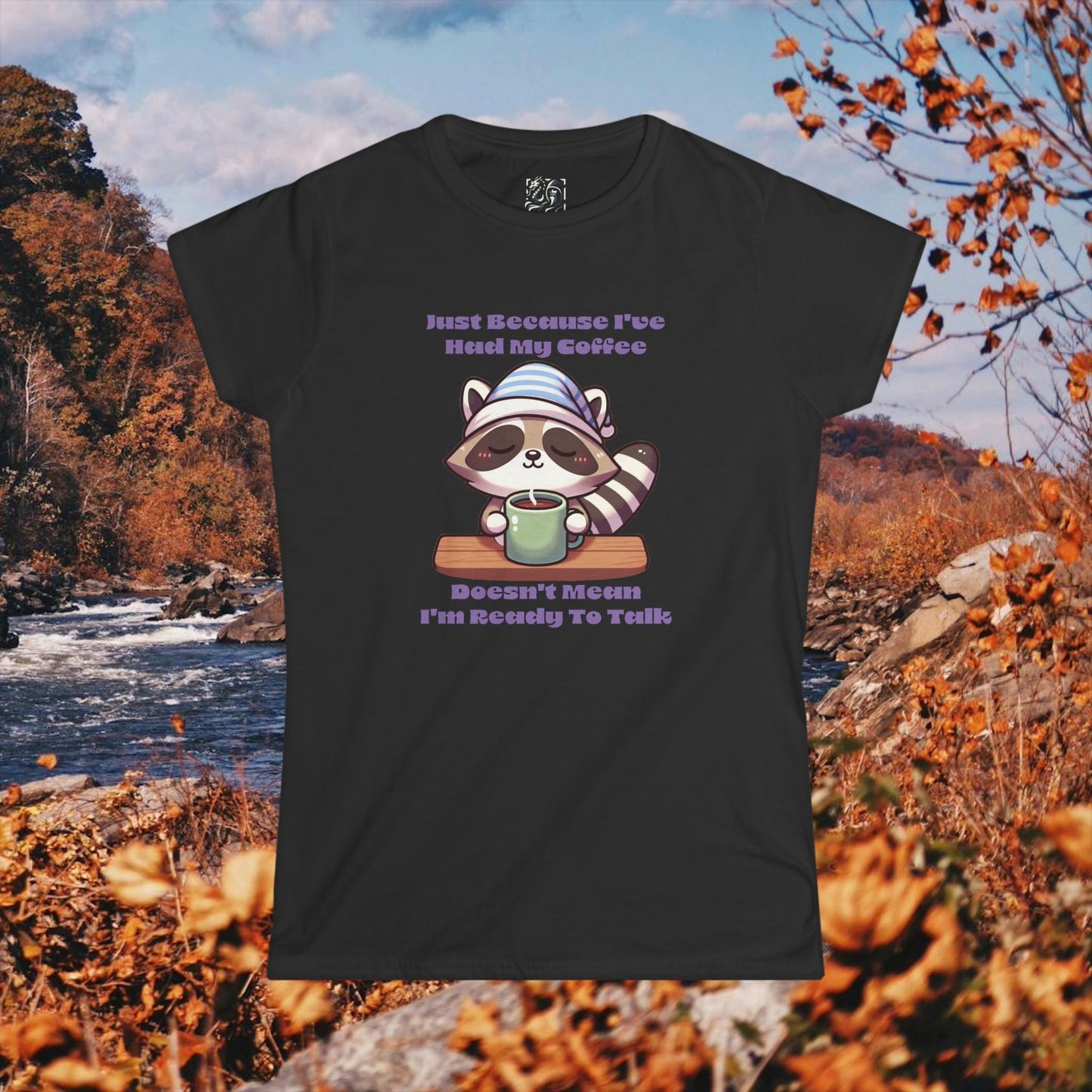 Raccoon Coffee Women's Softstyle Tee