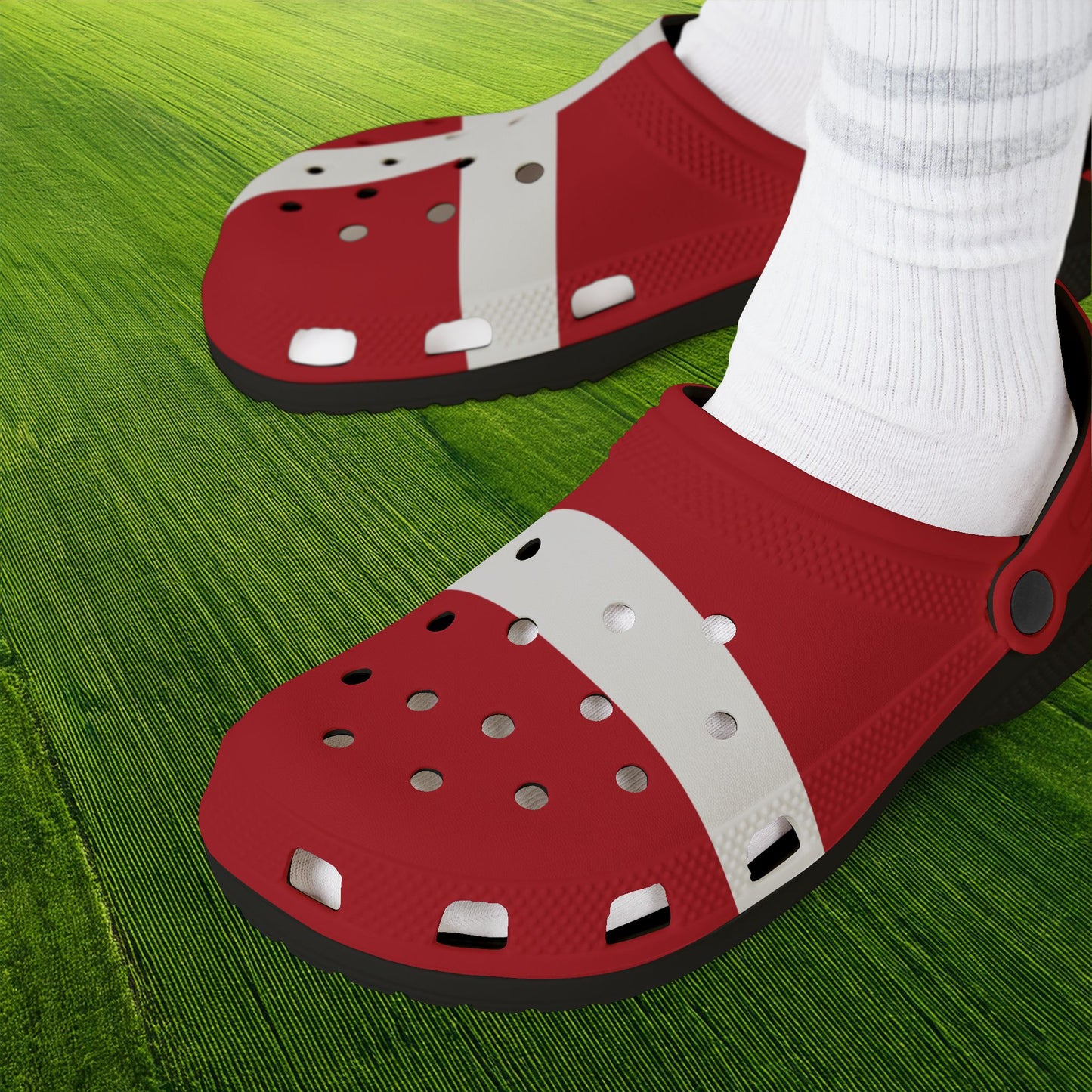 Danish Flag Foam Clogs