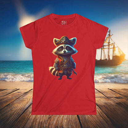 Raccoon Pirate Women's Softstyle Tee