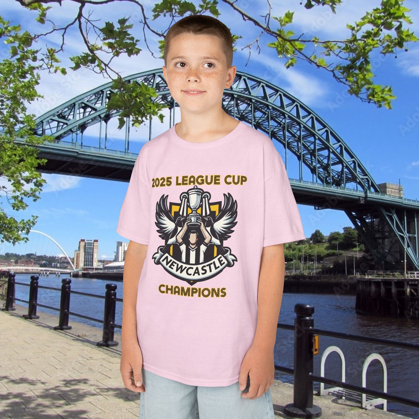 Newcastle Cup Champions Crest Kids Tee