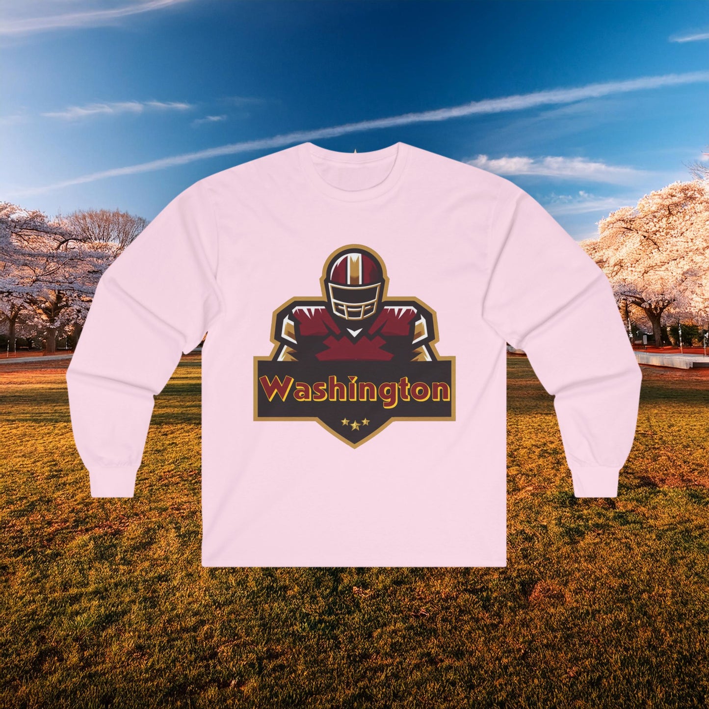 Washington Football Player Logo Long Sleeve Tee
