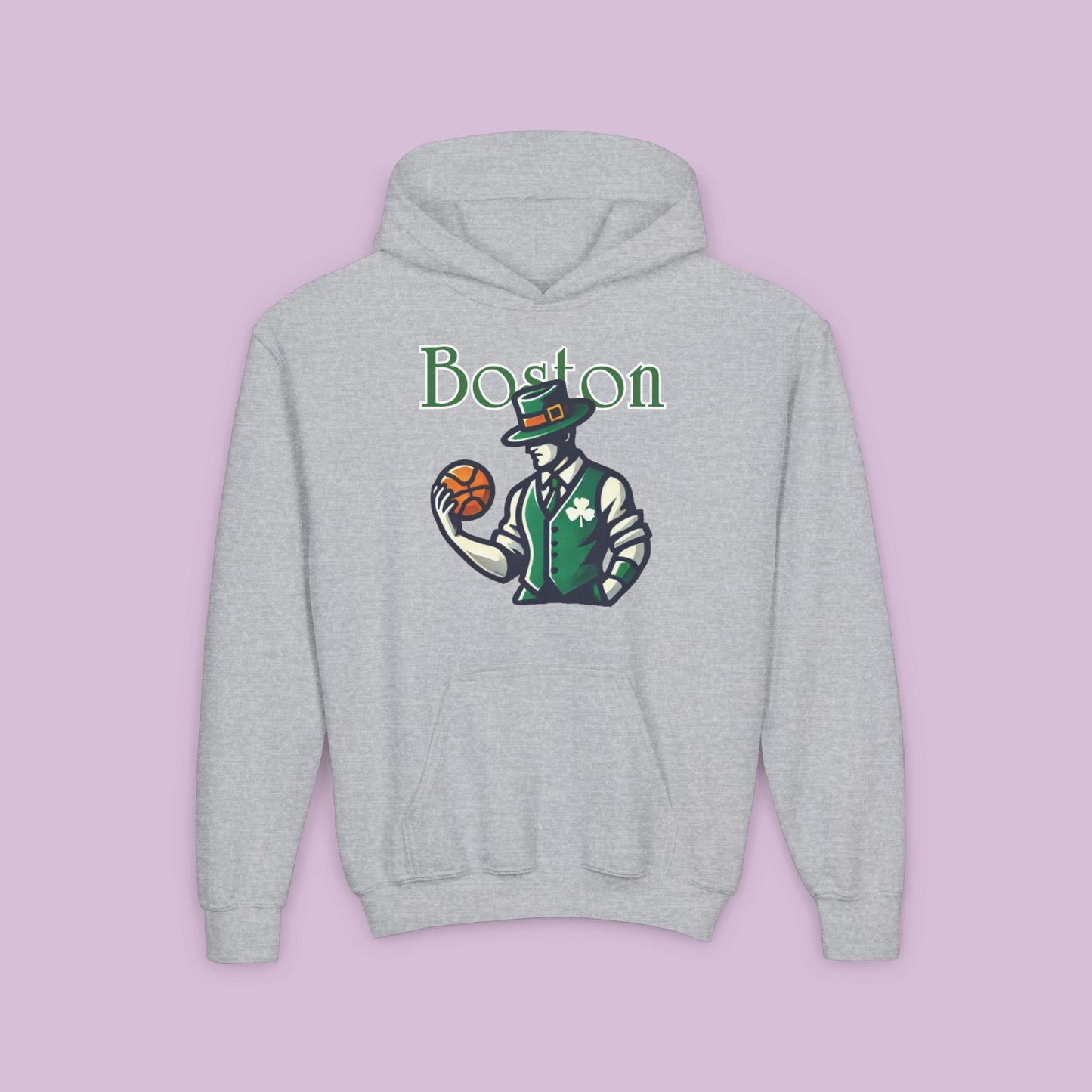Boston Basketball Youth Hoodie