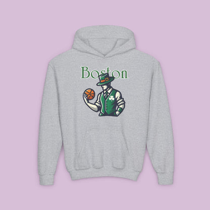 Boston Basketball Youth Hoodie