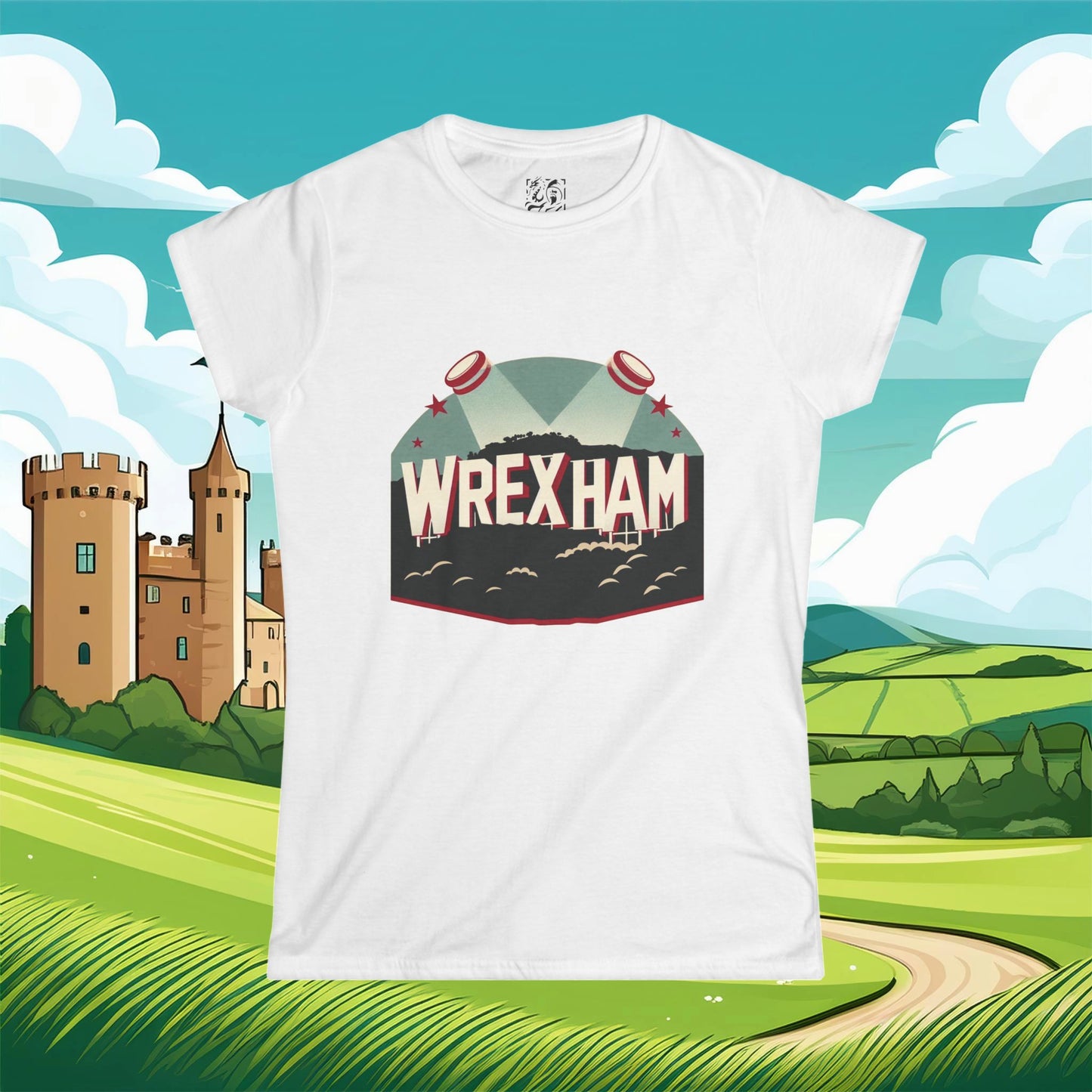 Wrexham Hollywood Sign Women's Softstyle Tee