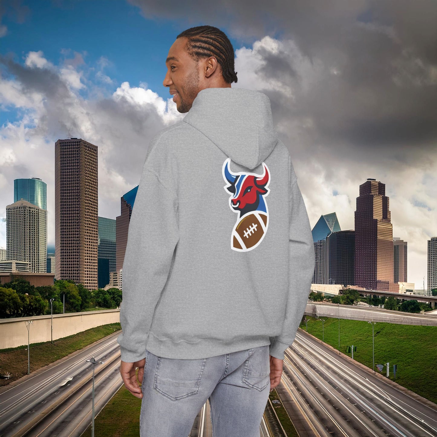 Houston Bull Football Hoodie